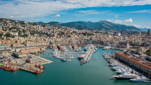 Aerial view of Genoa