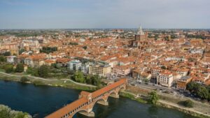 Aerial view of Pavia