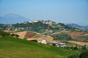 Country landscape in Abruzzo between Penne and Teramo at summer