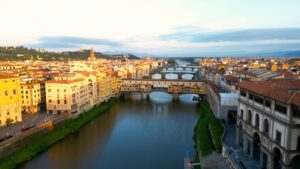 Ponte Vecchio over Arno river in Florence, Italy