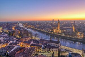 Verona, Italy Skyline on the Adige River