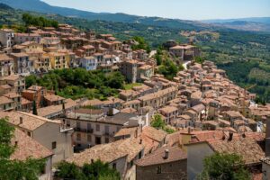 View of Muro Lucano, in Potenza province, Italy