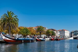 Aveiro city centre in autumn