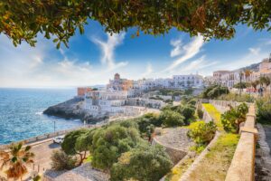 Beautiful coastal town in Santa Cesarea Terme in Salento region of Italy.