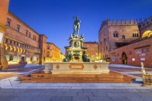 Bologna, Italy with Fountains