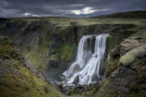 Fagrifoss waterfall in Iceland