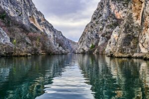 Matka canyon lake in Northern Macedonia