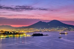 Mount Vesuvius and the gulf of Naples