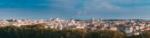 Rome, Italy. Cityscape Skyline With Pantheon, Altar Of The Fathe