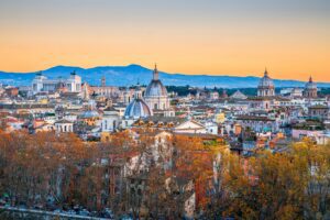 Rome, Italy Historic Cityscape in Autumn