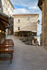 San Marino town narrow streets