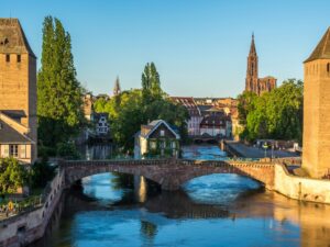 Tourist area "Petite France" in Strasbourg, France