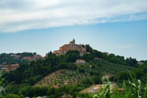 View of Loreto Aprutino, historic town in Abruzzo, Italy