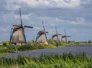 Windmills in Kinderdijk, The Netherlands