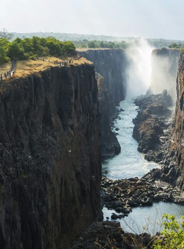 Victoria Falls viewed from the Zambian side.